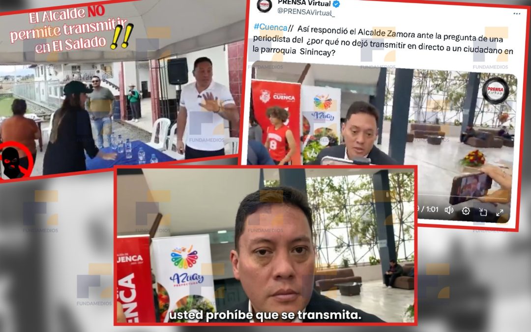 Alcalde de Cuenca impide grabación de evento público