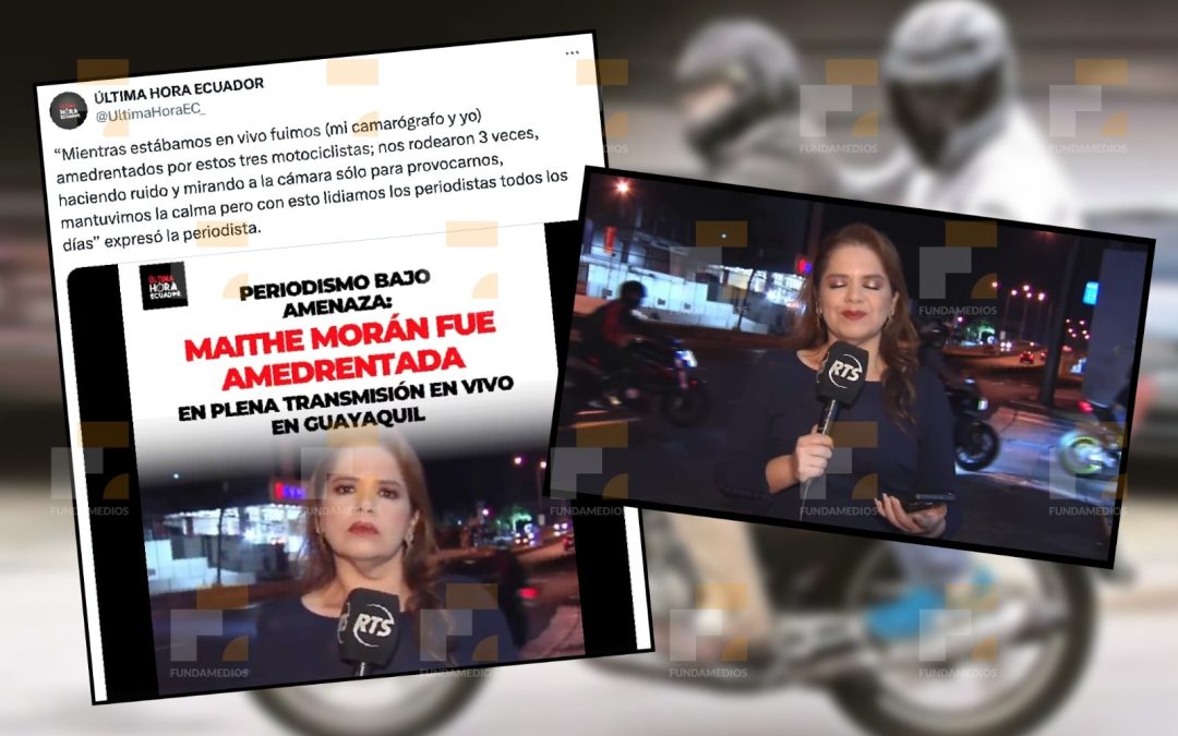 Equipo de televisión fue intimidado mientras transmitía en vivo