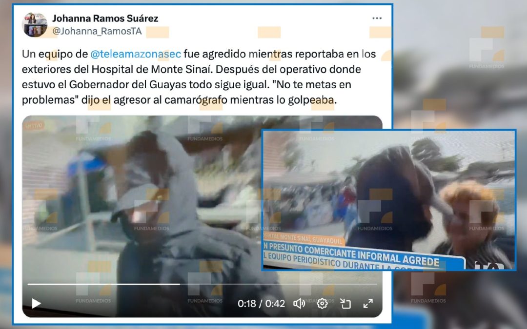 Equipo de Teleamazonas fue agredido y amenazado durante transmisión en vivo