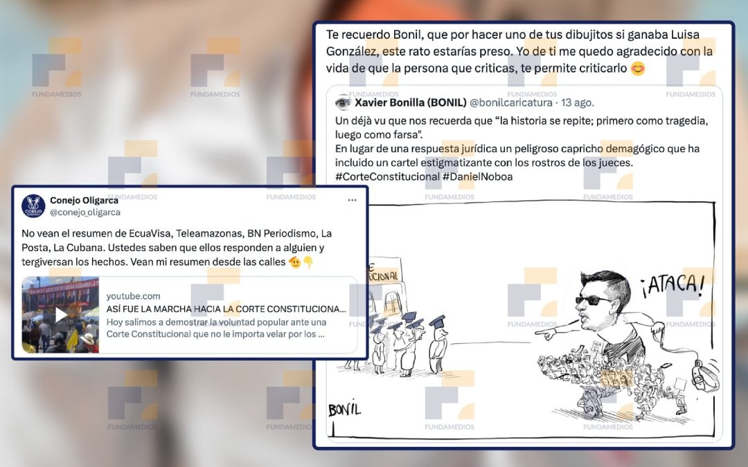 Influencer afín al gobierno arremete contra medios de comunicación y caricaturista
