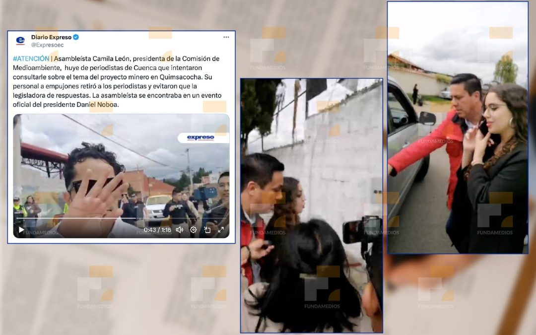 Asambleísta se niega a dar declaraciones mientras sus asistentes agreden a la prensa