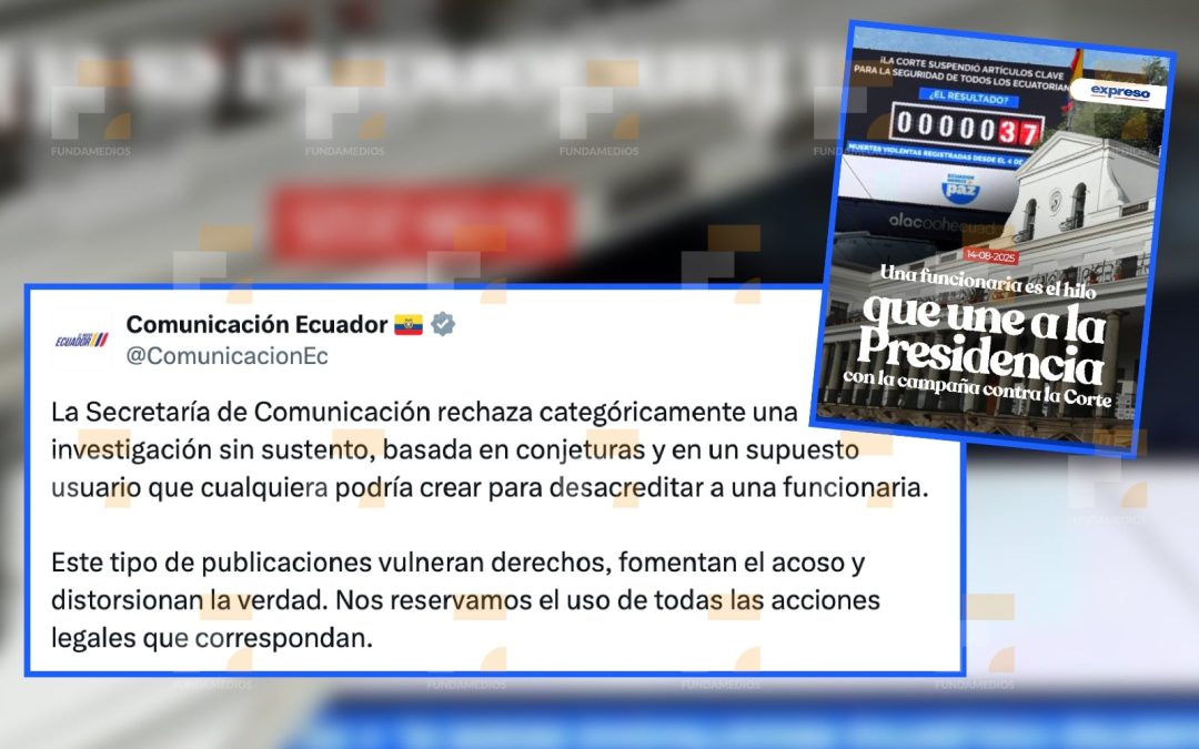 Secretaría de Comunicación descalifica investigación periodística y advierte acciones legales contra Diario Expreso