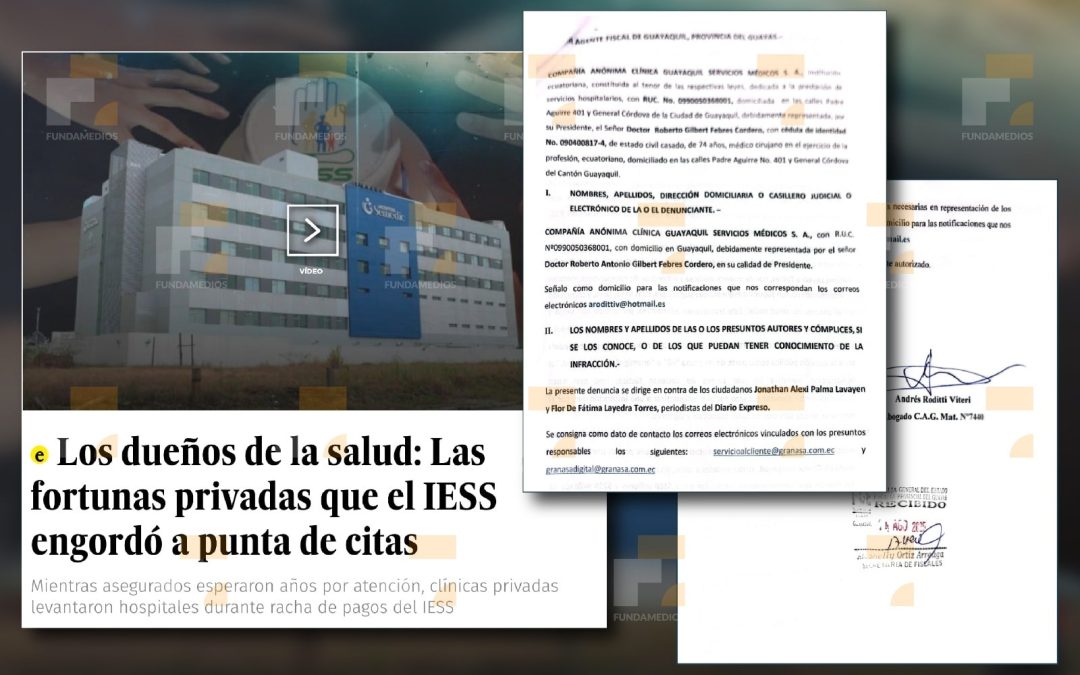 Dos periodistas enfrentan denuncia por investigación sobre contratos del IESS