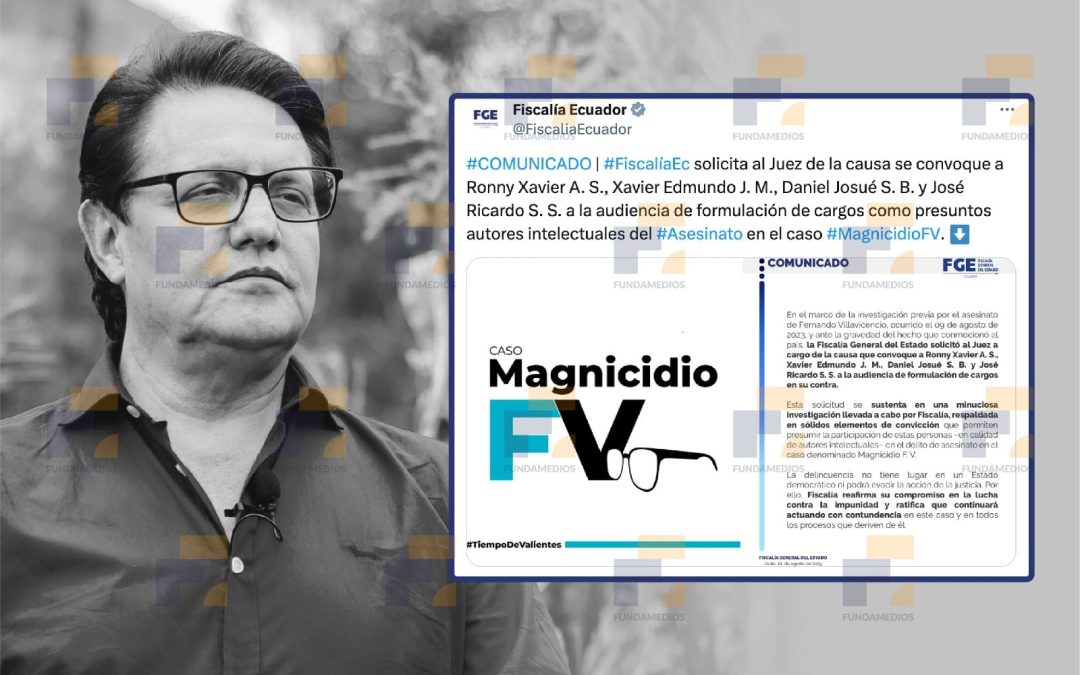 Fiscalía formulará cargos contra presuntos autores del asesinato de Fernando Villavicencio