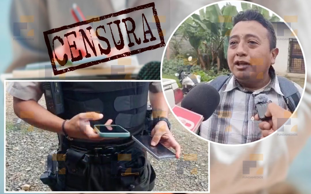 Policía retuvo dos horas el teléfono de un periodista impidiendo su cobertura