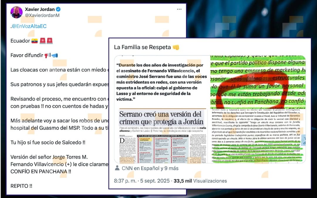 El prófugo Xavier Jordán intensifica ataques contra periodistas