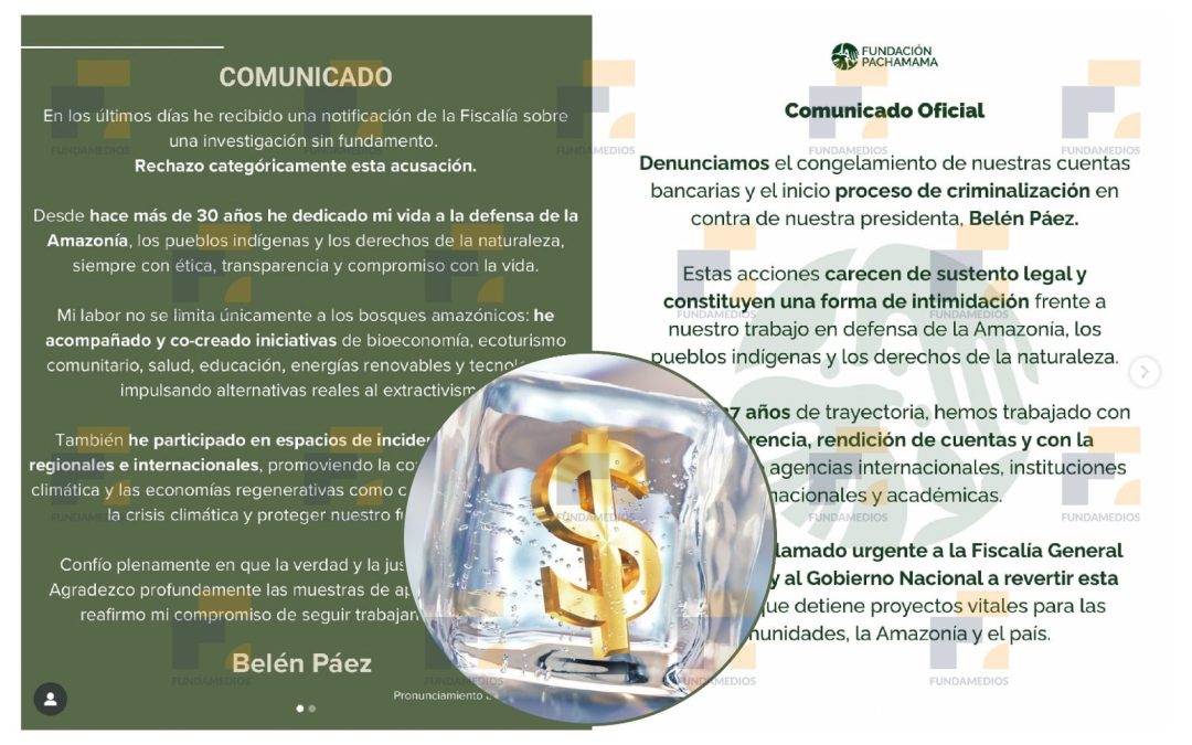 Fundación Pachamama denuncia congelamiento de sus cuentas