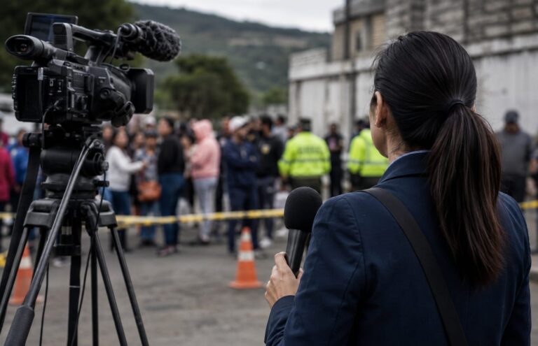 Familiares de procesado por femicidio agreden a periodista de TC Televisión